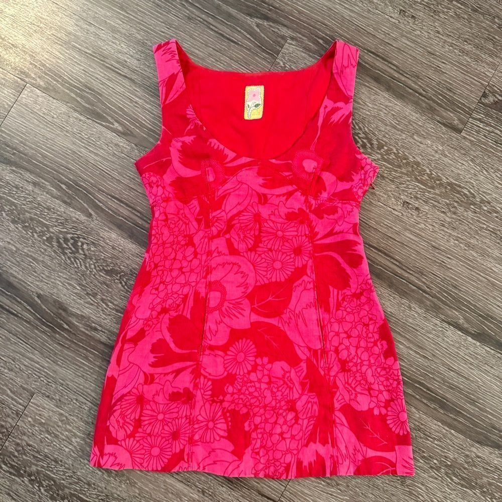 Free People Vintage Linen Blend Mini Dress